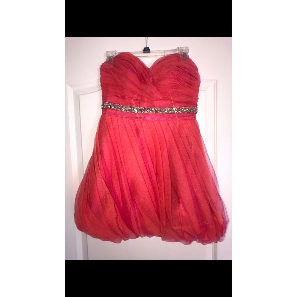 Pink and Orange Homecoming Dress Size 8